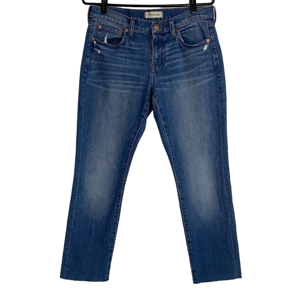 Madewell Women The Slim Boyjean High Waisted Blue Denim Jeans Size 26